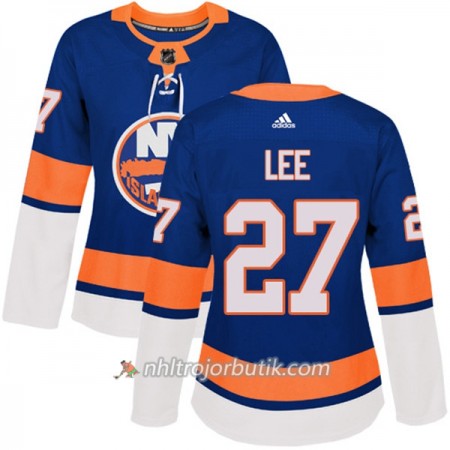 Dame Ishockey New York Islanders Tröja Anders Lee 27 Adidas 2017-2018 Blå Authentic